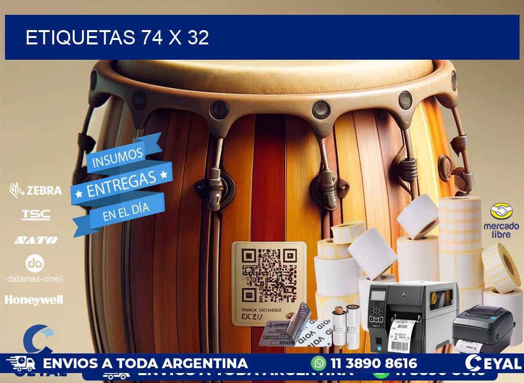 ETIQUETAS 74 x 32