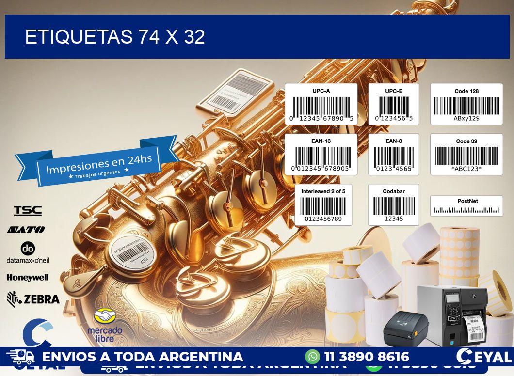 ETIQUETAS 74 x 32