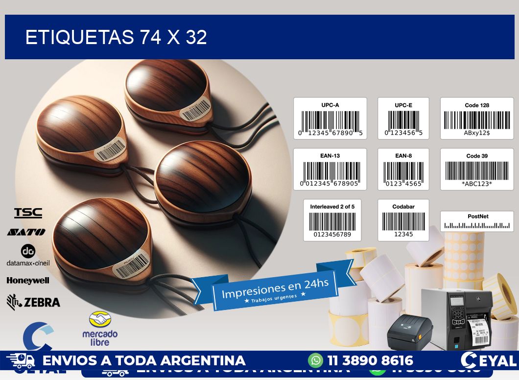 ETIQUETAS 74 x 32