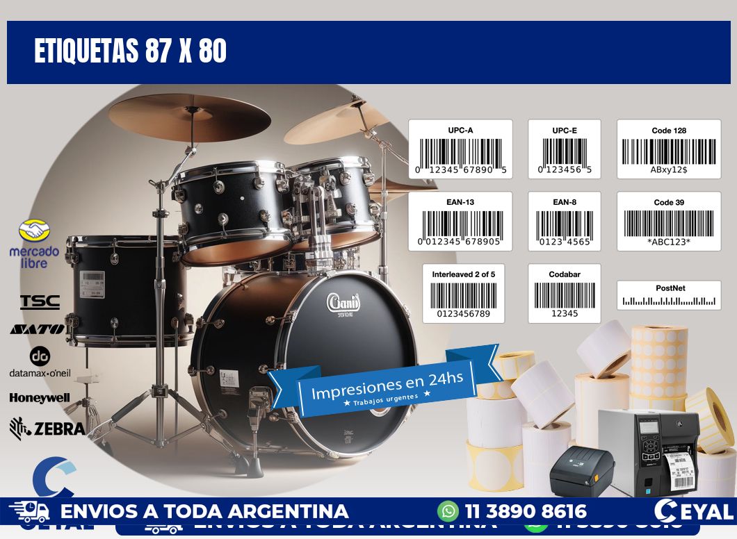 ETIQUETAS 87 x 80