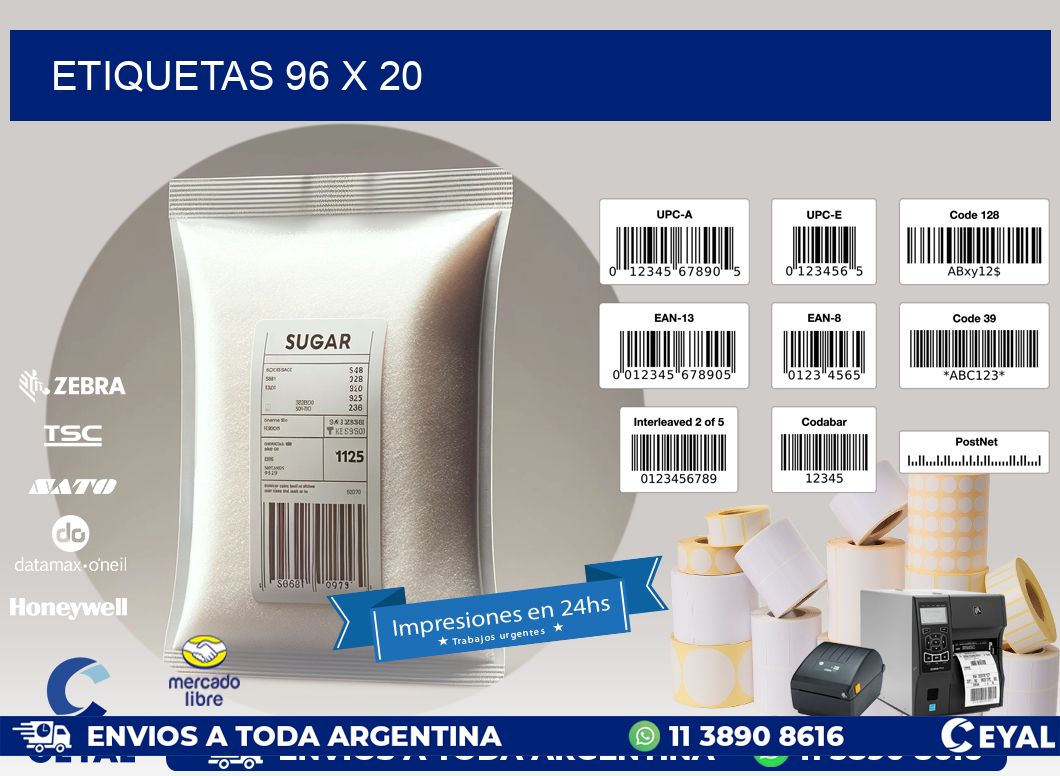 ETIQUETAS 96 x 20