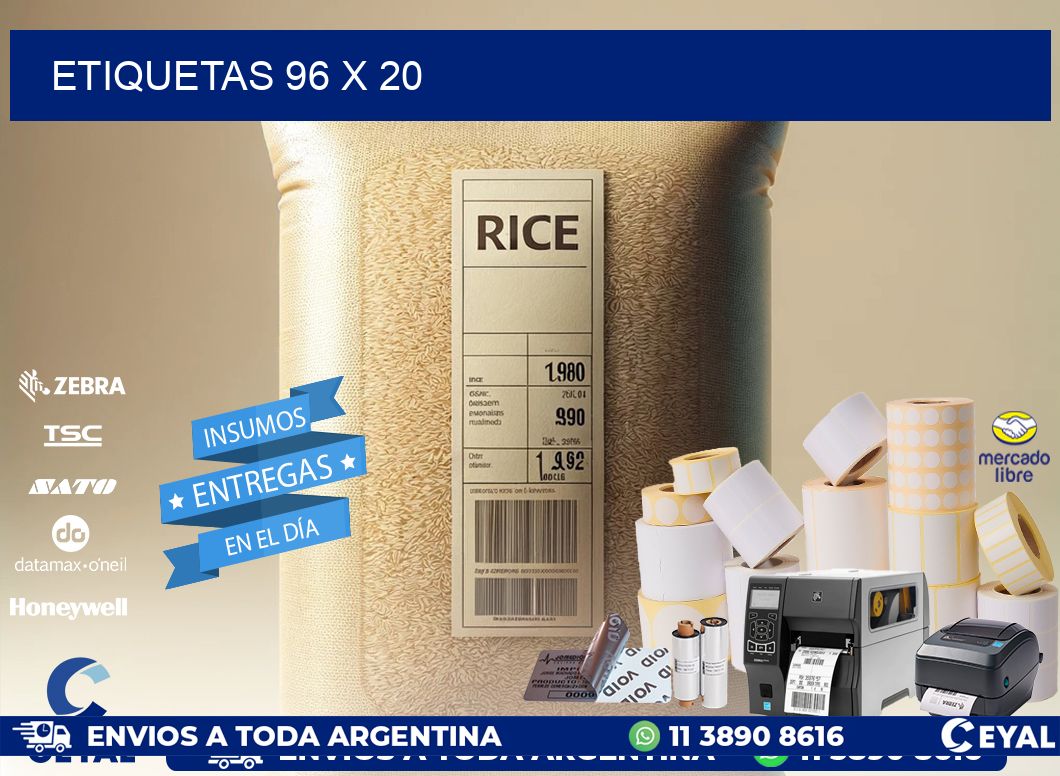 ETIQUETAS 96 x 20