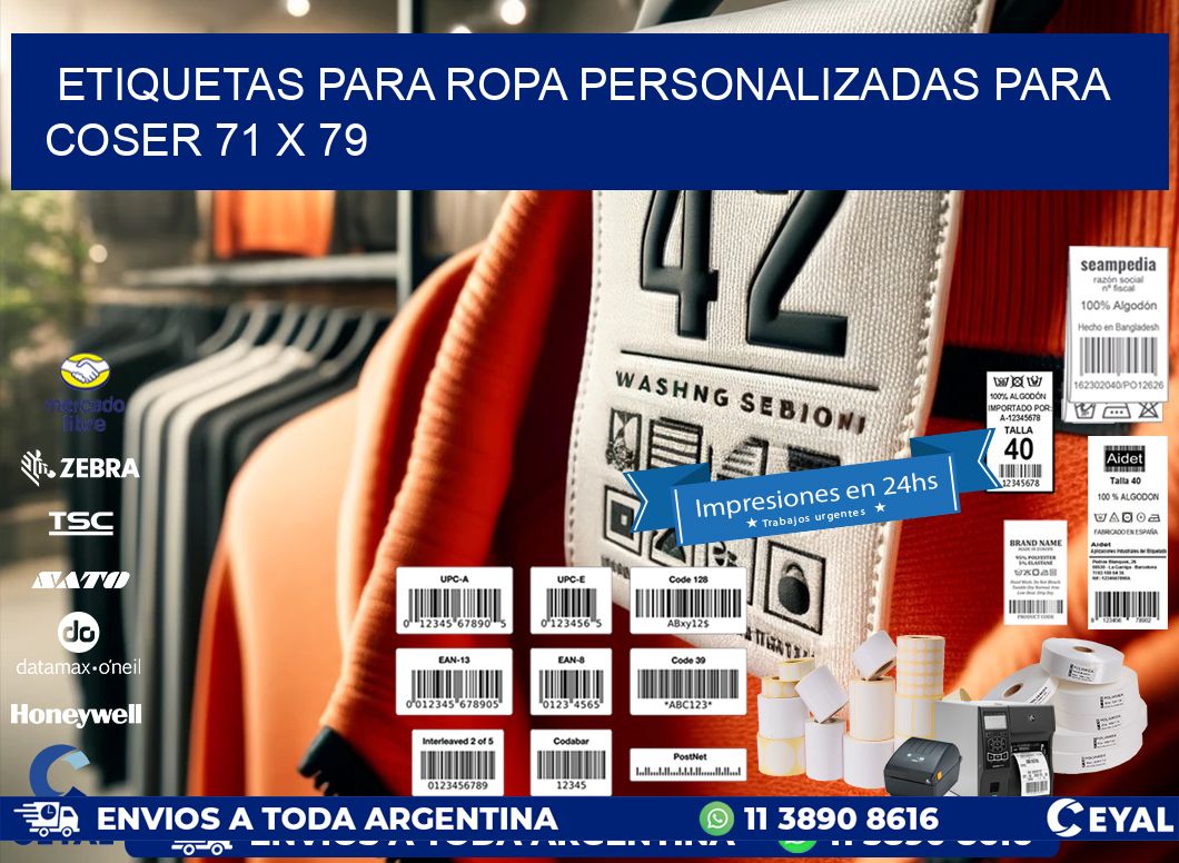 ETIQUETAS PARA ROPA PERSONALIZADAS PARA COSER 71 x 79