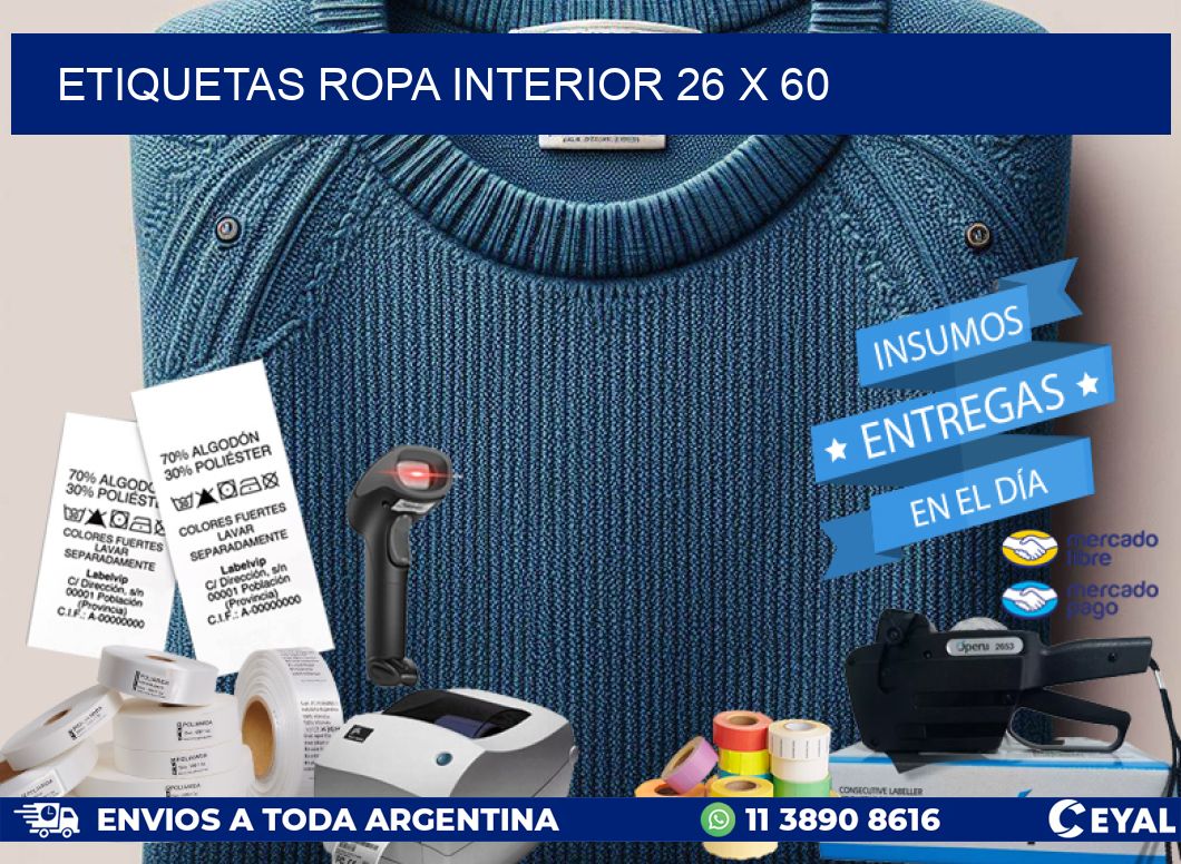 ETIQUETAS ROPA INTERIOR 26 x 60