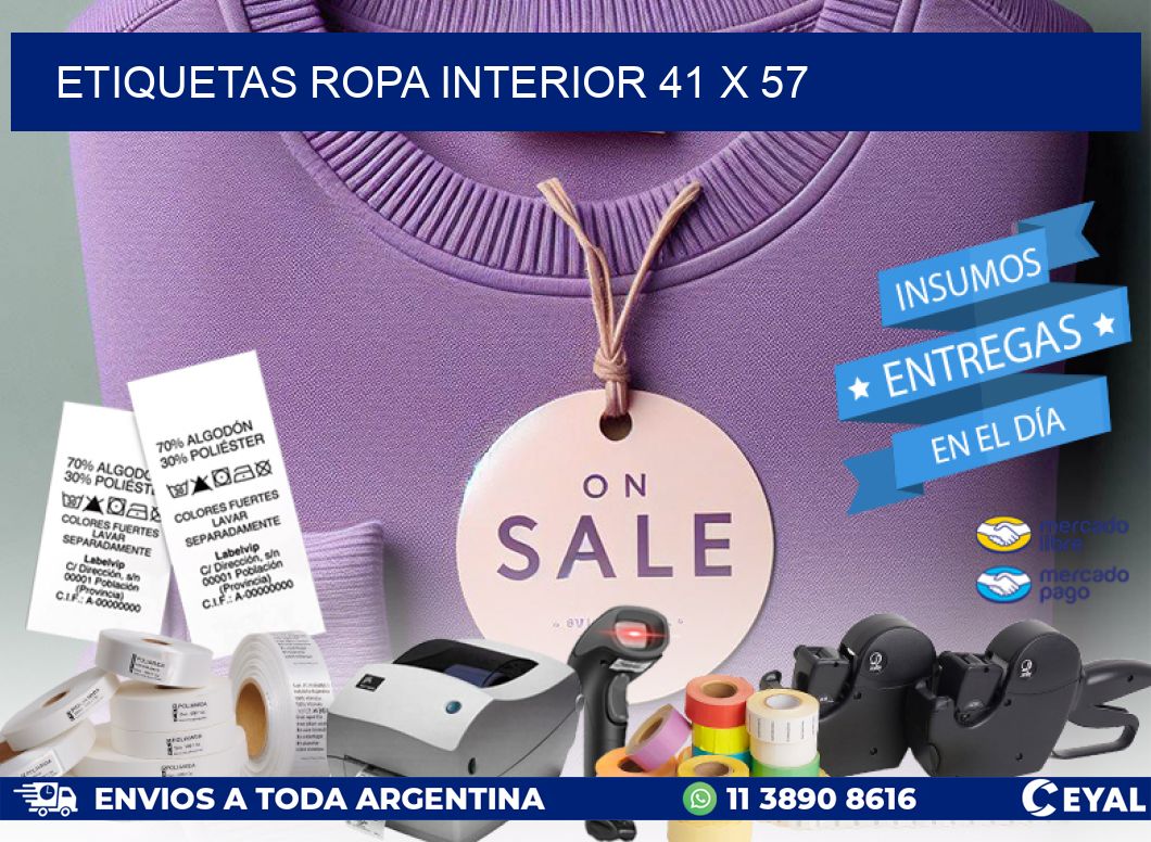 ETIQUETAS ROPA INTERIOR 41 x 57