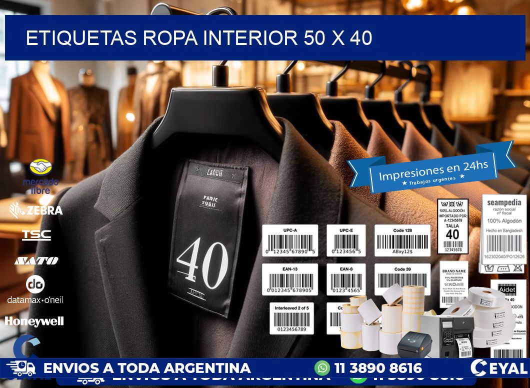 ETIQUETAS ROPA INTERIOR 50 x 40