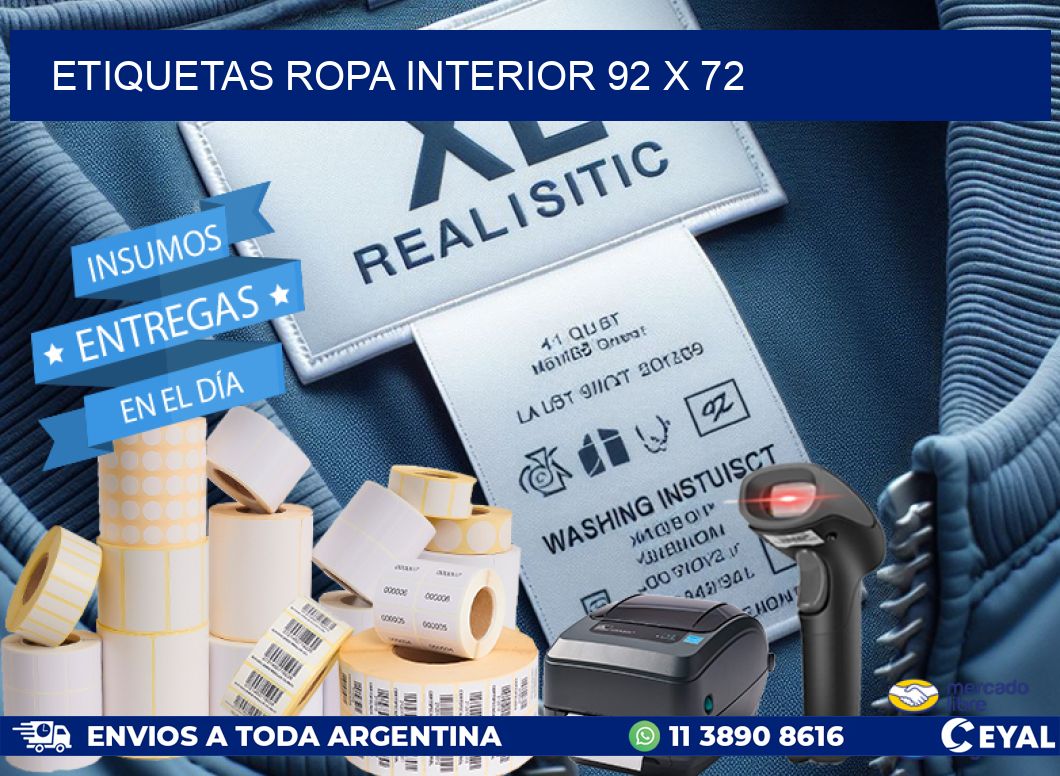 ETIQUETAS ROPA INTERIOR 92 x 72
