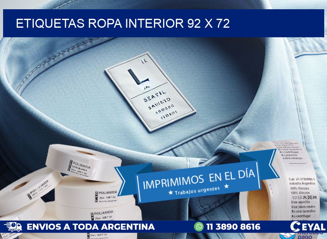 ETIQUETAS ROPA INTERIOR 92 x 72