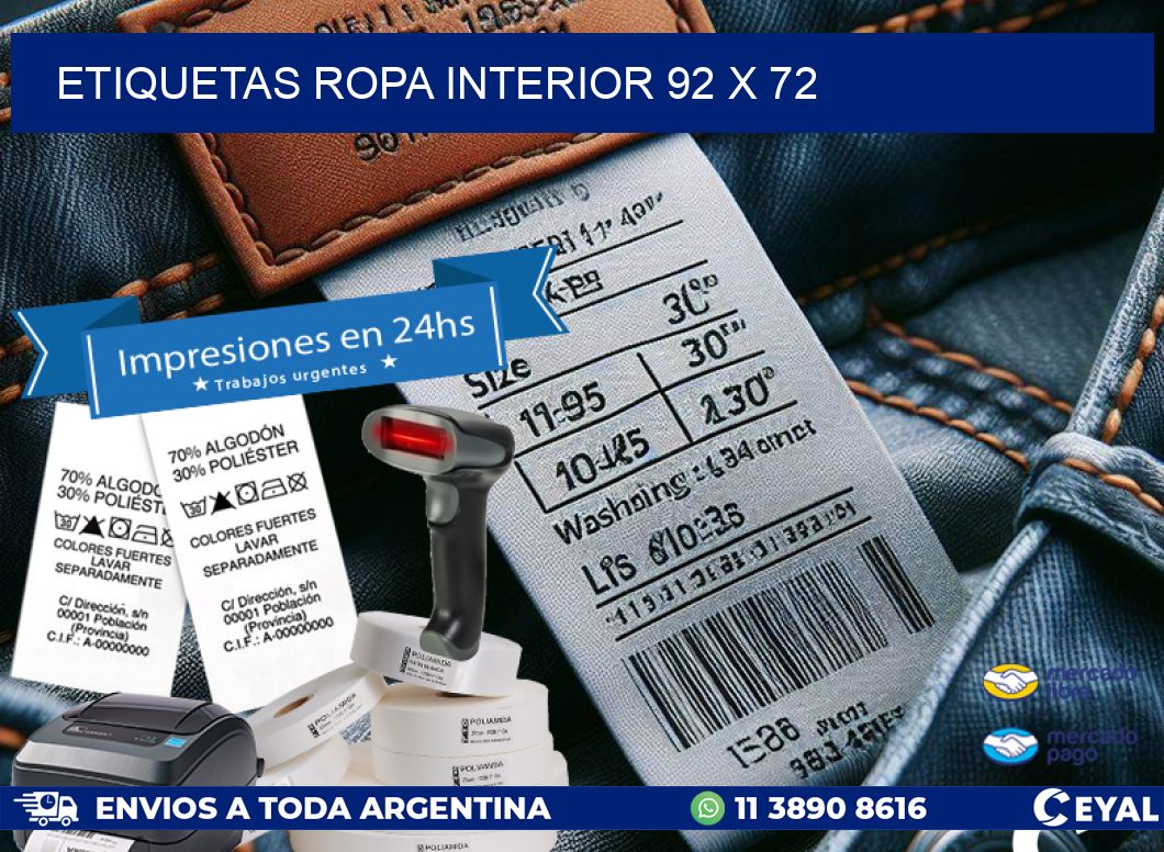ETIQUETAS ROPA INTERIOR 92 x 72