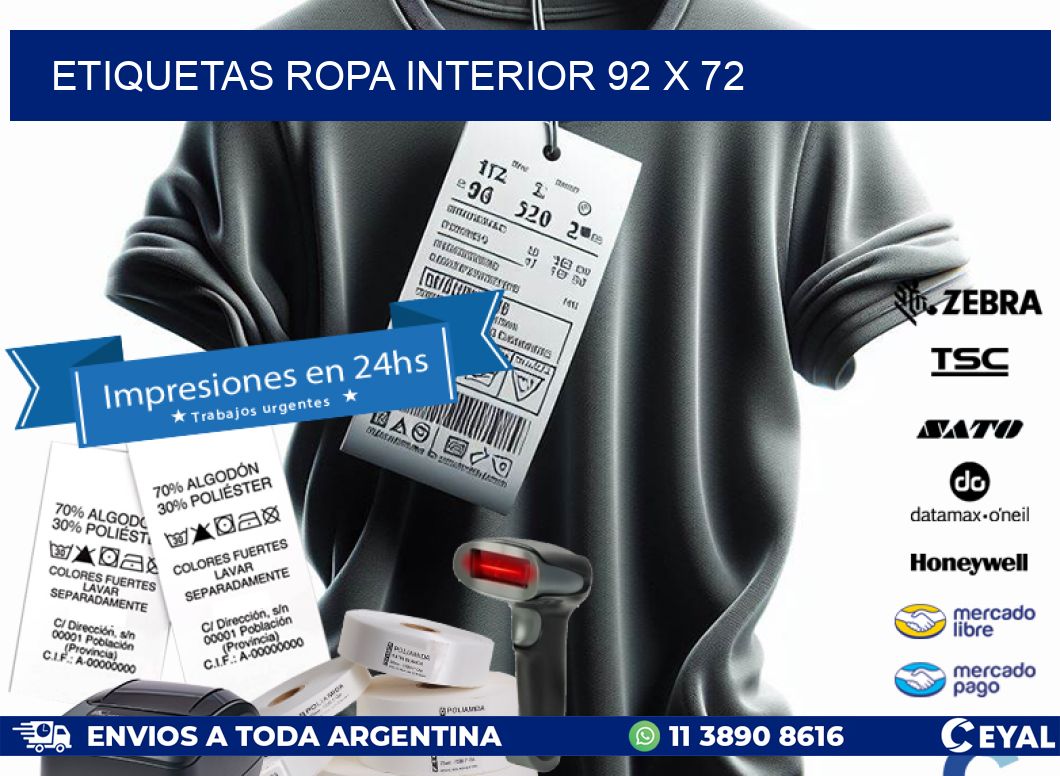 ETIQUETAS ROPA INTERIOR 92 x 72