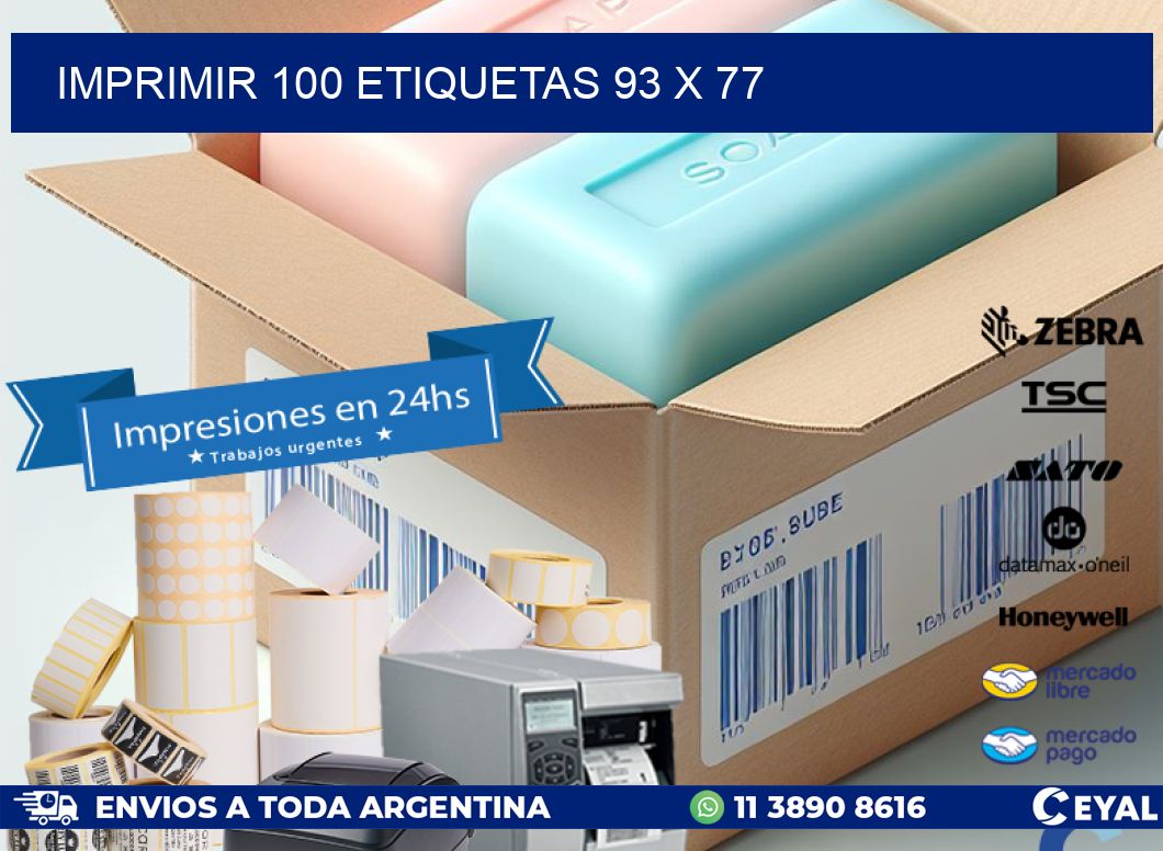 IMPRIMIR 100 ETIQUETAS 93 x 77
