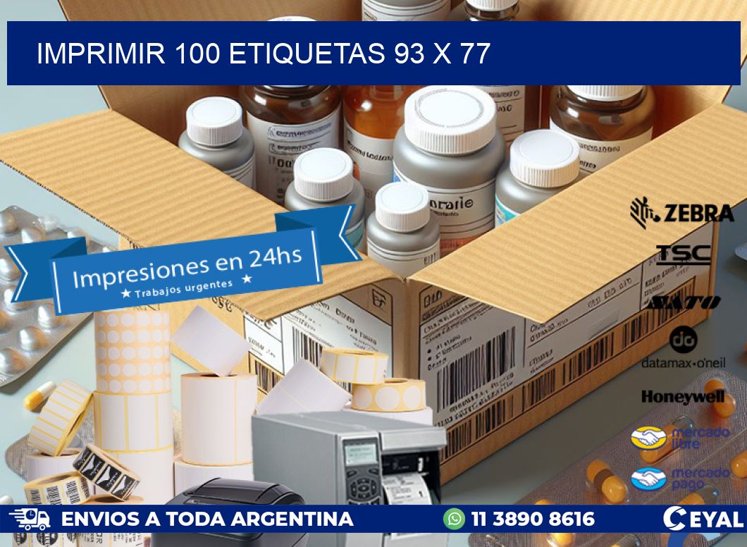 IMPRIMIR 100 ETIQUETAS 93 x 77