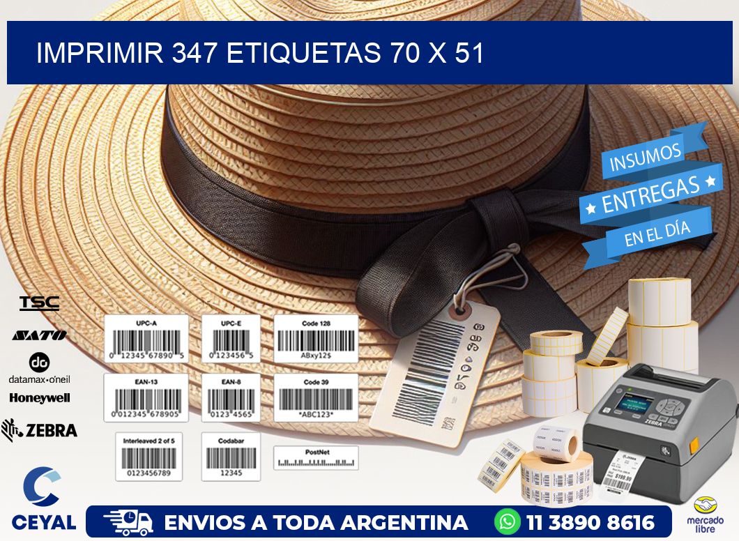 IMPRIMIR 347 ETIQUETAS 70 x 51