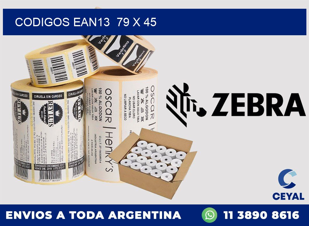 CODIGOS EAN13  79 x 45