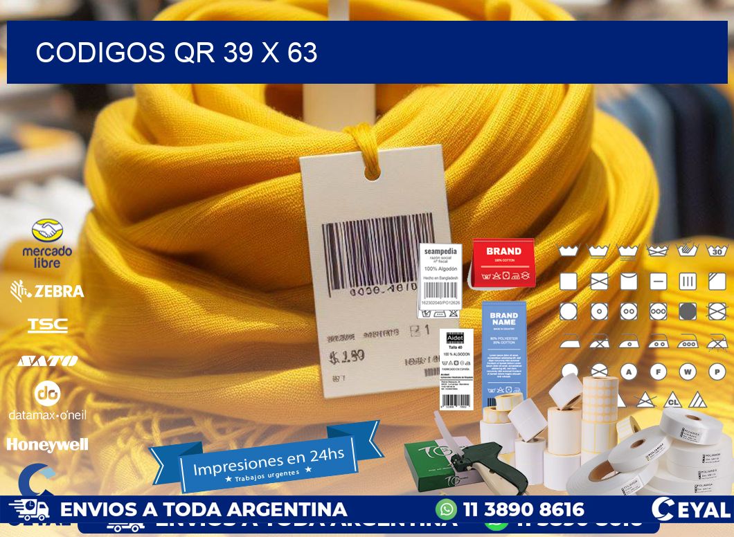 CODIGOS QR 39 x 63