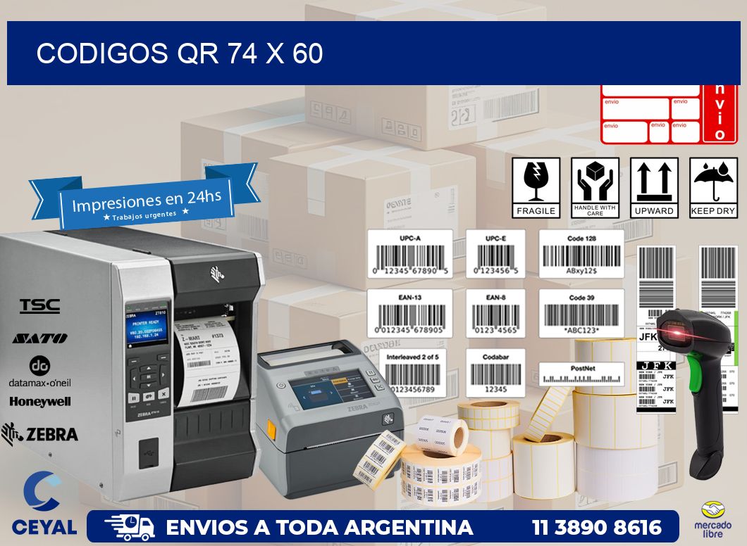 CODIGOS QR 74 x 60