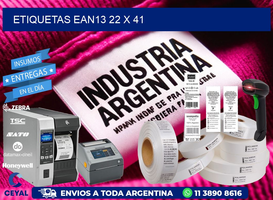 ETIQUETAS EAN13 22 x 41