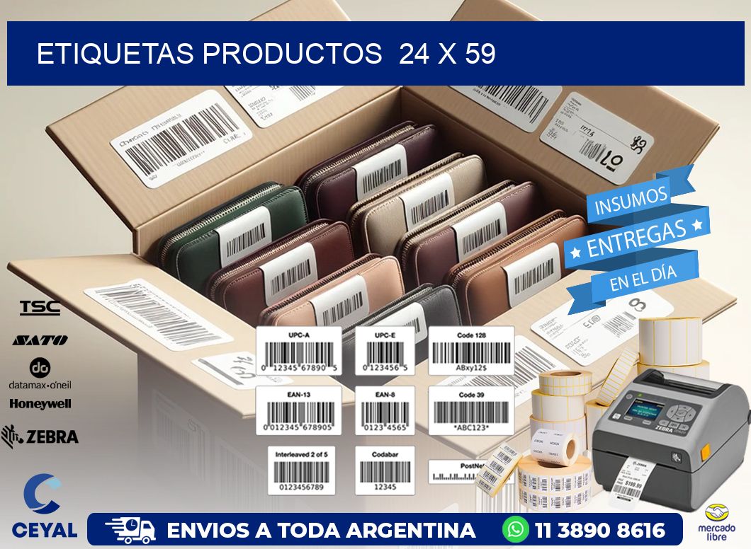 ETIQUETAS PRODUCTOS  24 x 59