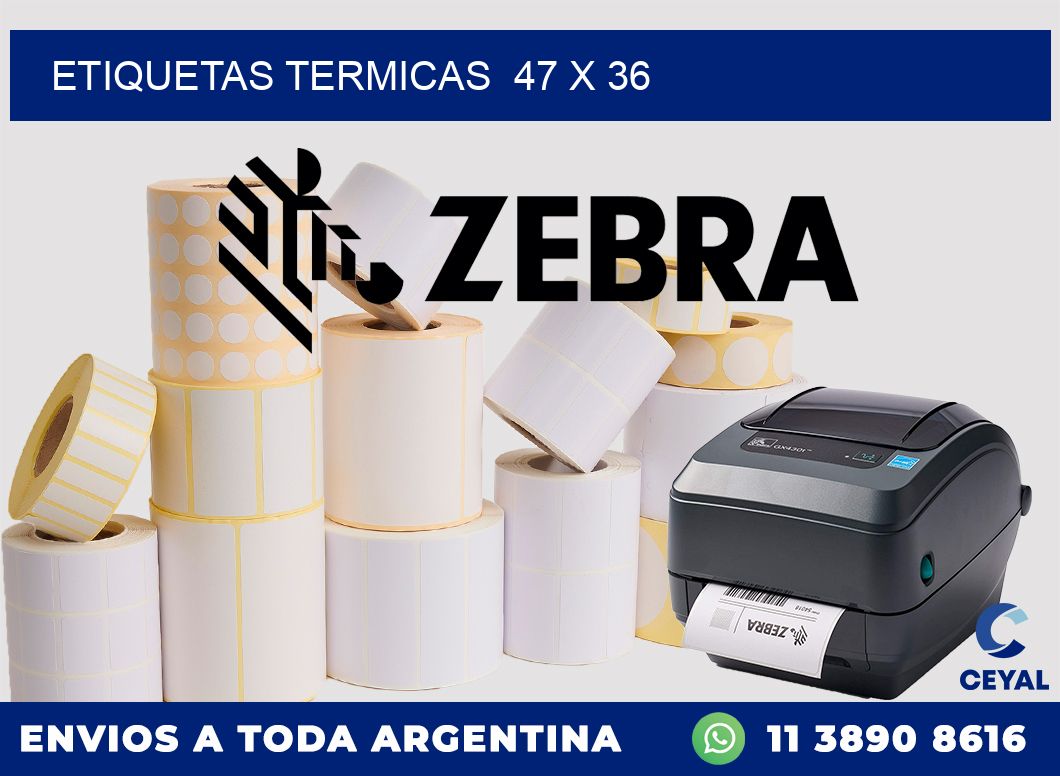 ETIQUETAS TERMICAS  47 x 36
