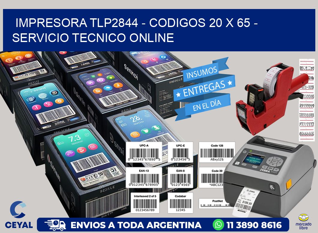 IMPRESORA TLP2844 - CODIGOS 20 x 65 - SERVICIO TECNICO ONLINE