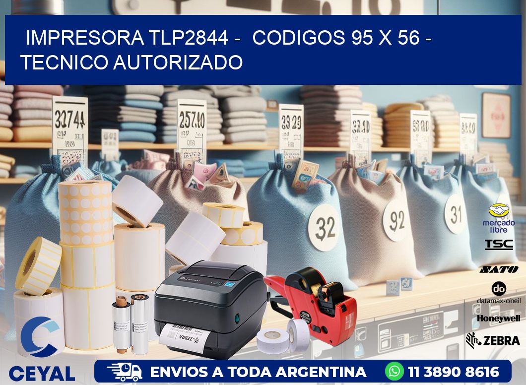 IMPRESORA TLP2844 -  CODIGOS 95 x 56 - TECNICO AUTORIZADO