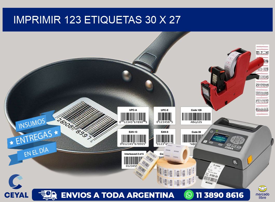 IMPRIMIR 123 ETIQUETAS 30 x 27