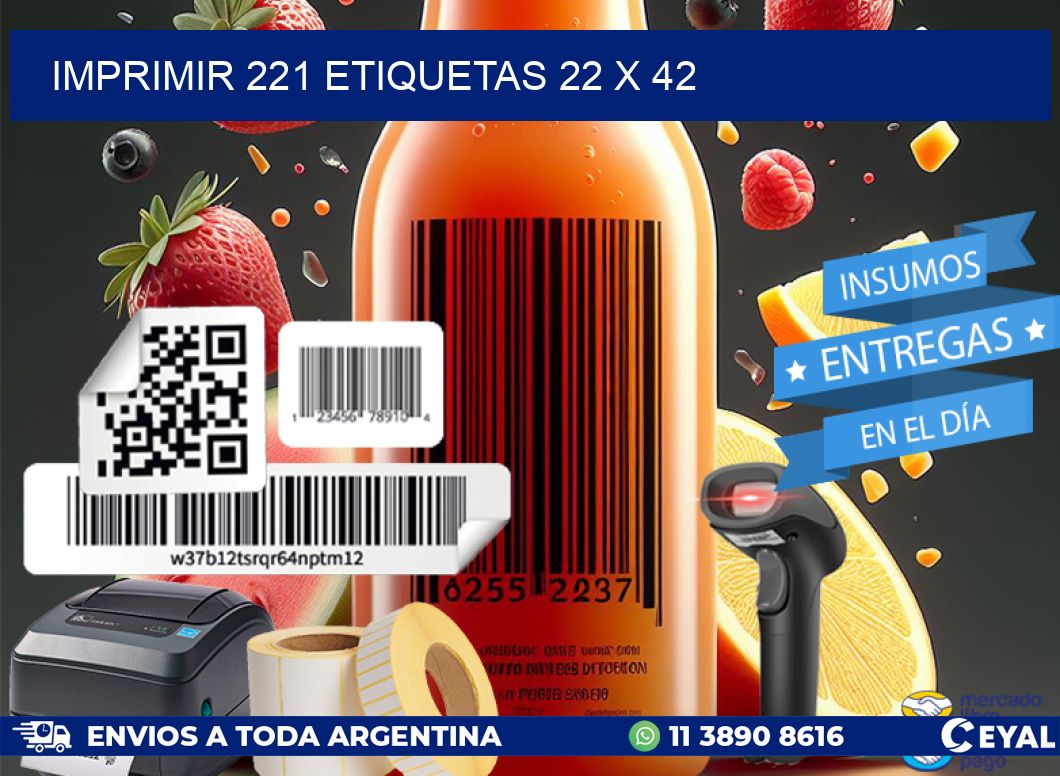 IMPRIMIR 221 ETIQUETAS 22 x 42