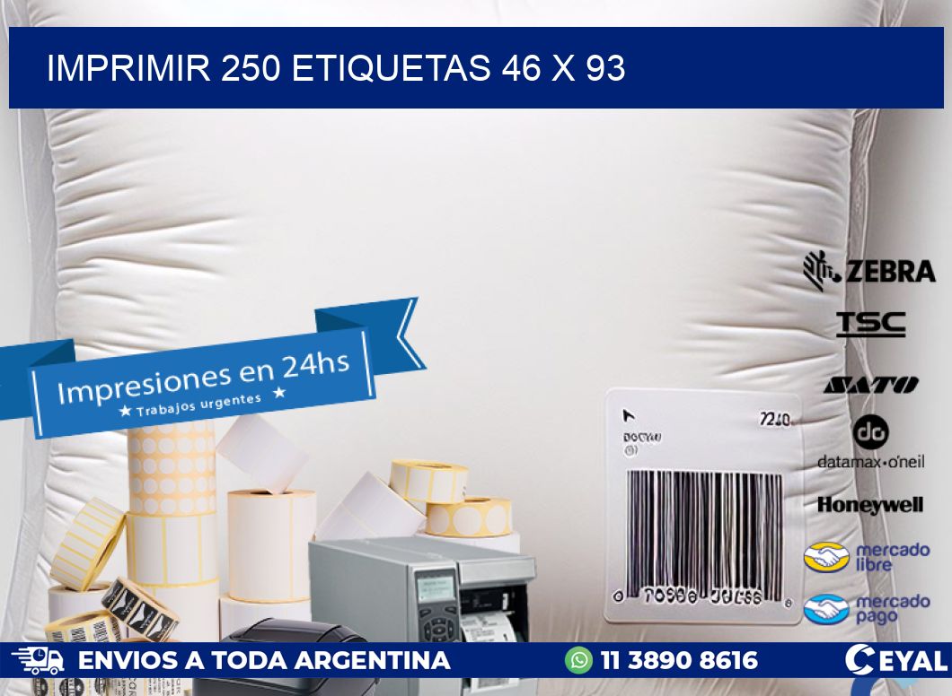 IMPRIMIR 250 ETIQUETAS 46 x 93