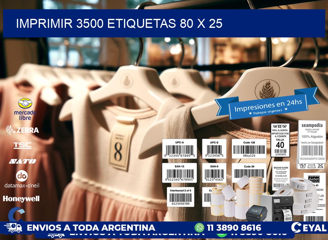 IMPRIMIR 3500 ETIQUETAS 80 x 25