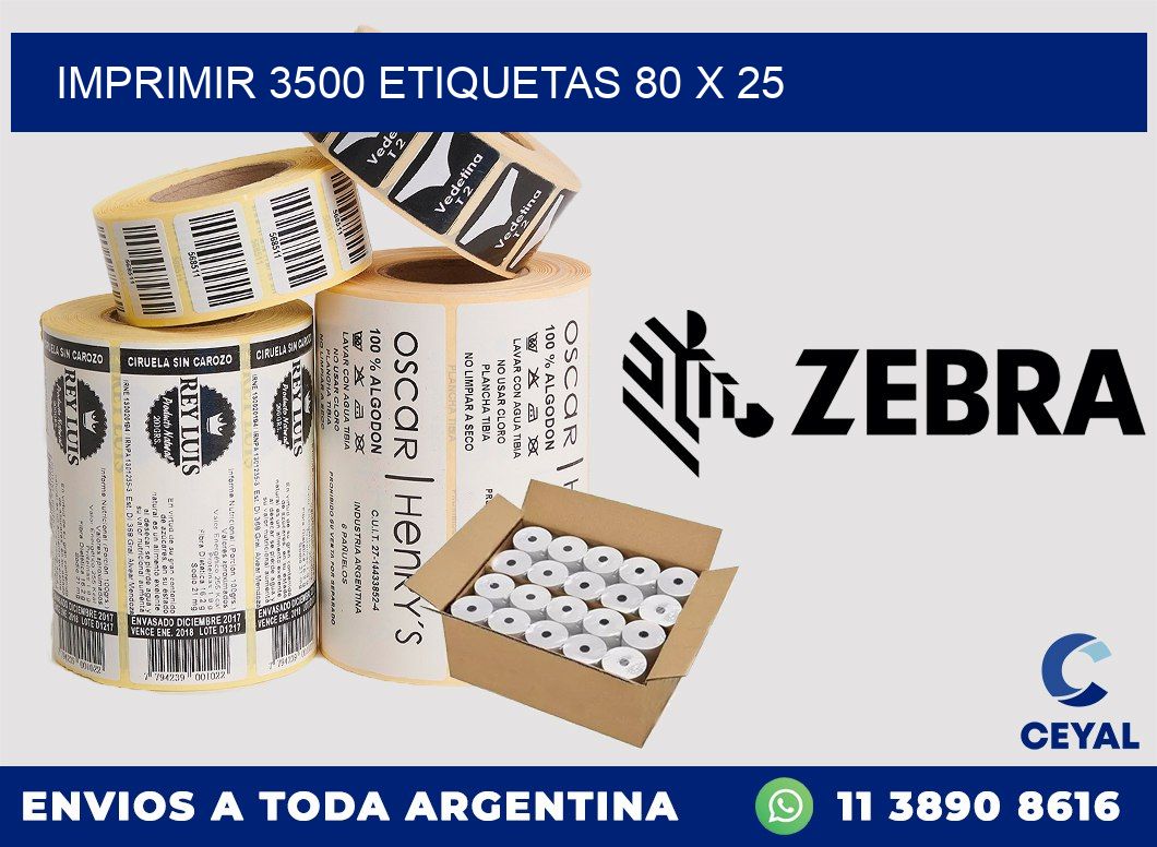 IMPRIMIR 3500 ETIQUETAS 80 x 25