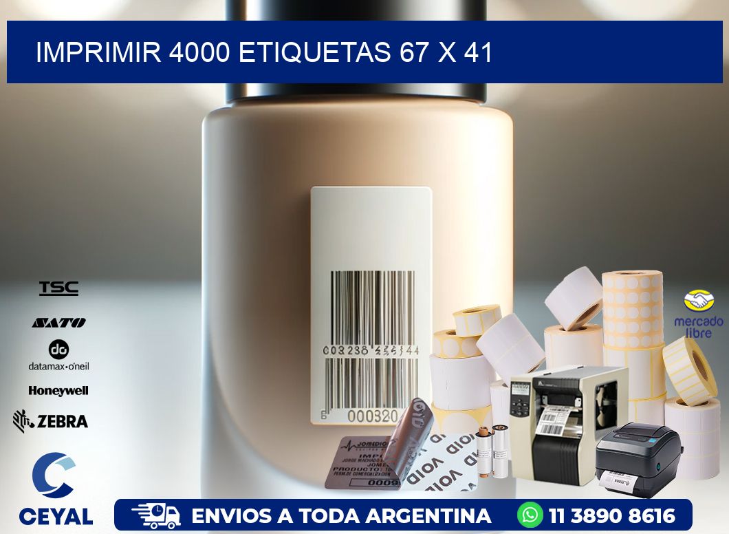 IMPRIMIR 4000 ETIQUETAS 67 x 41
