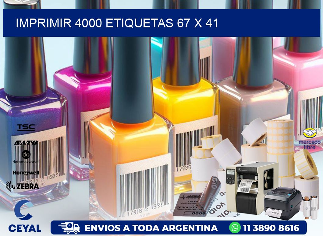 IMPRIMIR 4000 ETIQUETAS 67 x 41