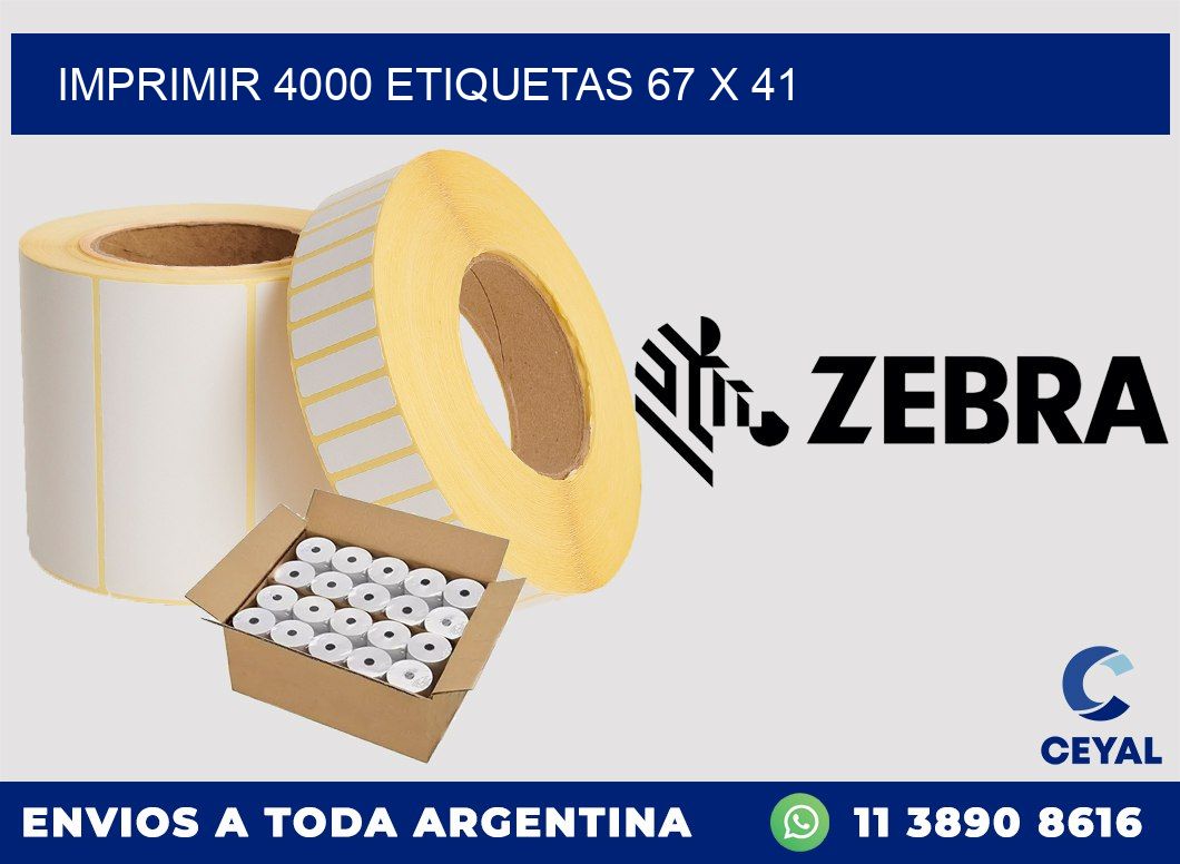 IMPRIMIR 4000 ETIQUETAS 67 x 41