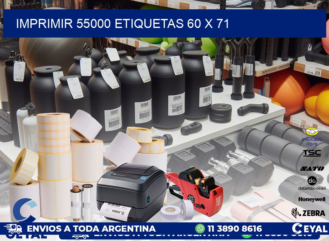 IMPRIMIR 55000 ETIQUETAS 60 x 71