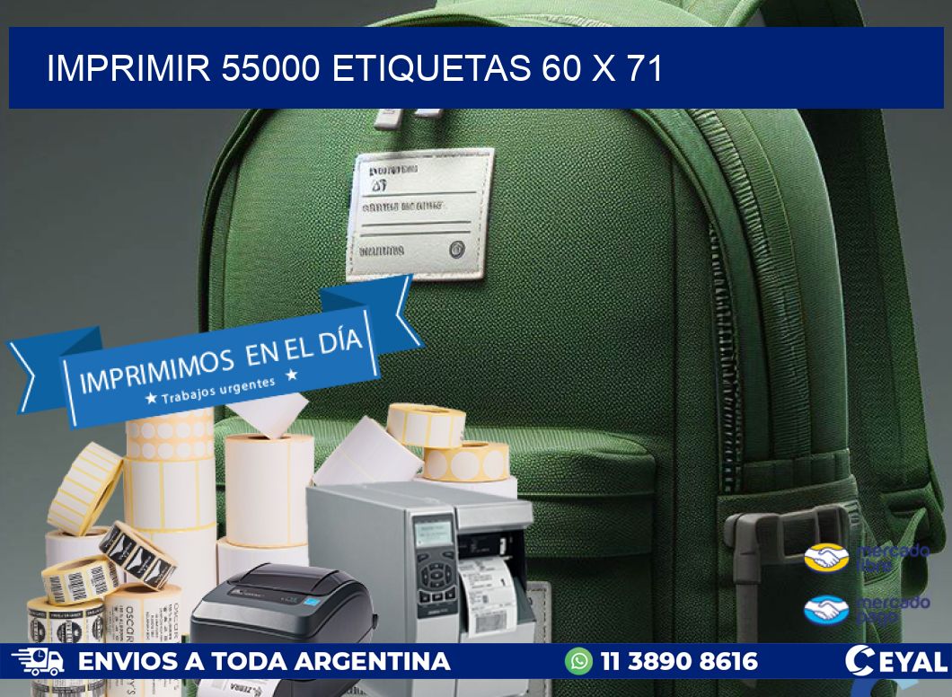 IMPRIMIR 55000 ETIQUETAS 60 x 71