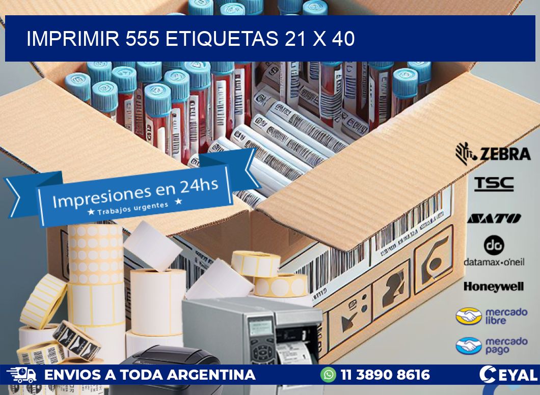 IMPRIMIR 555 ETIQUETAS 21 x 40