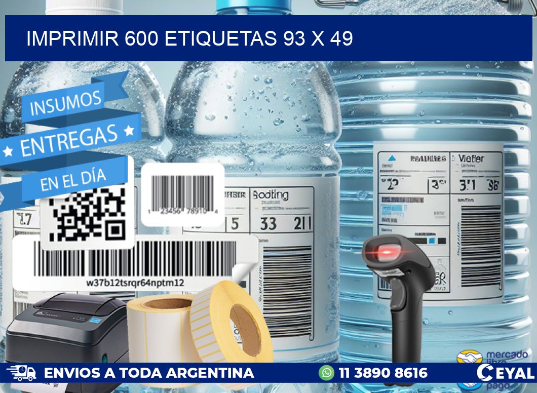 IMPRIMIR 600 ETIQUETAS 93 x 49