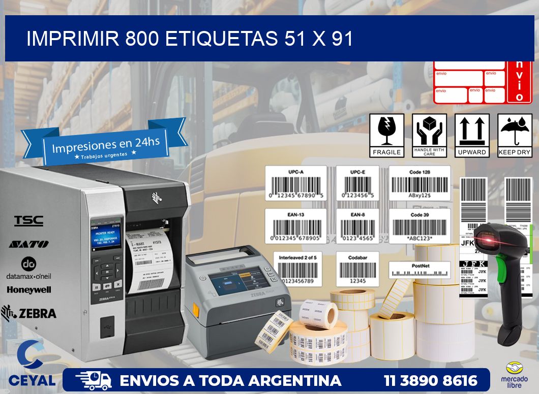 IMPRIMIR 800 ETIQUETAS 51 x 91