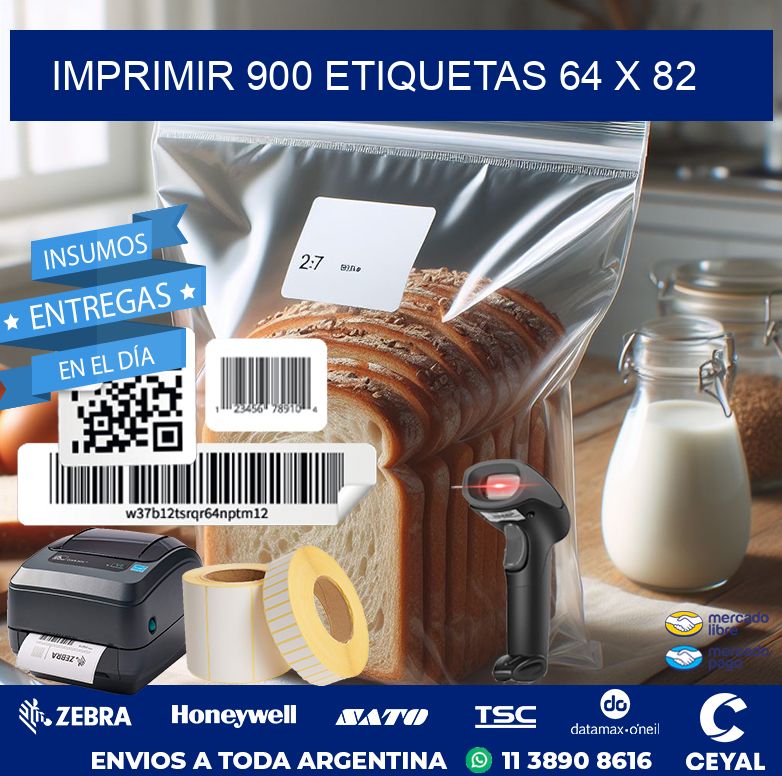 IMPRIMIR 900 ETIQUETAS 64 x 82