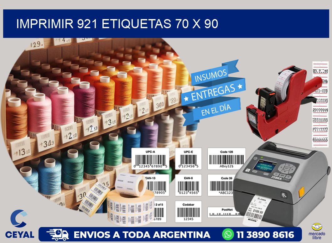IMPRIMIR 921 ETIQUETAS 70 x 90