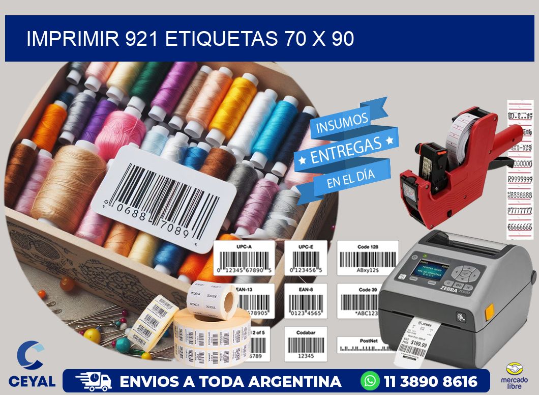 IMPRIMIR 921 ETIQUETAS 70 x 90