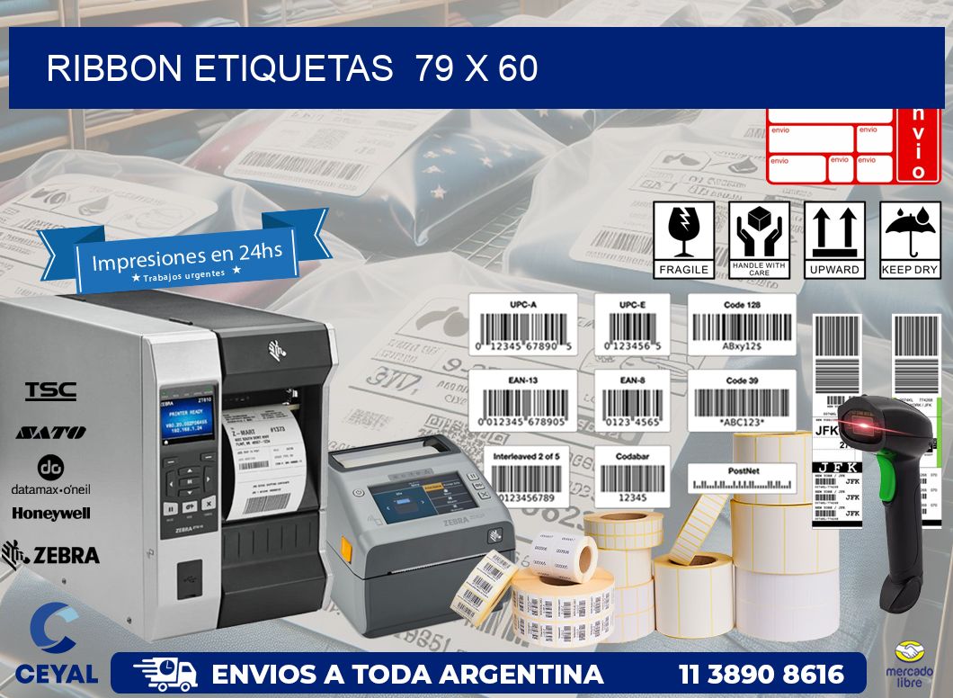RIBBON ETIQUETAS  79 x 60