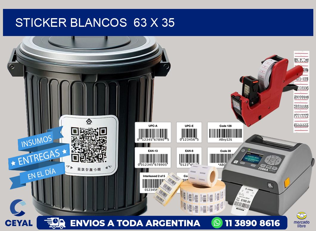 STICKER BLANCOS 63 x 35