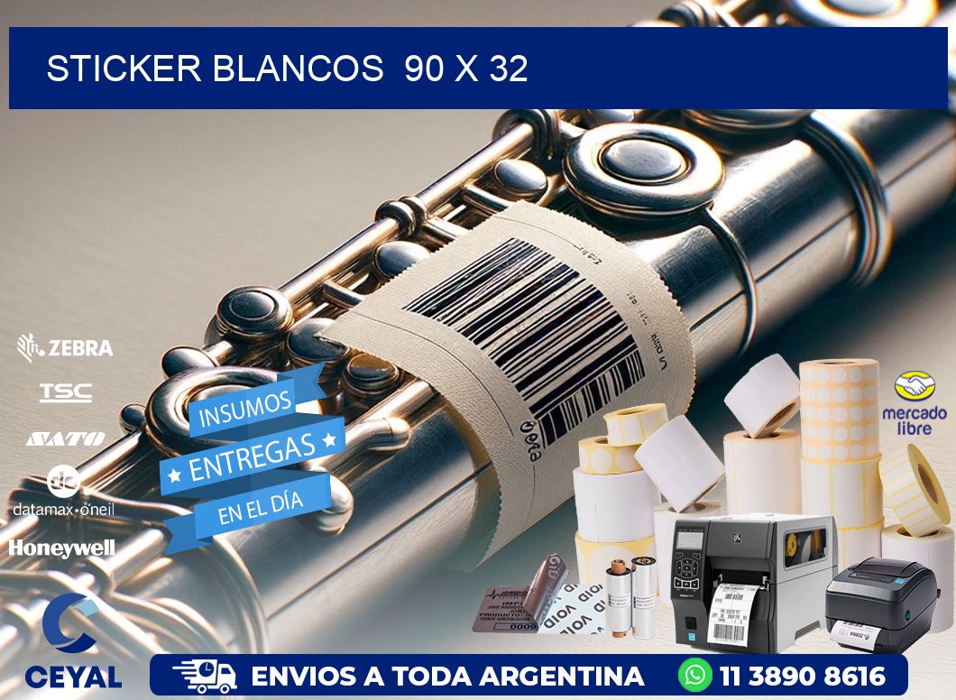 STICKER BLANCOS  90 x 32