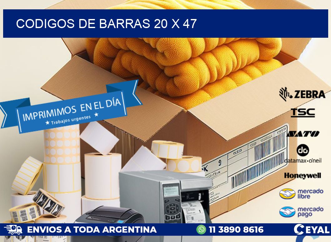 codigos de barras 20 x 47