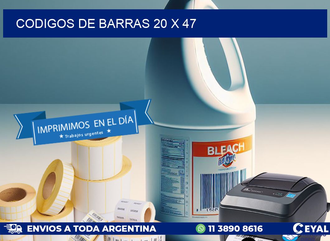 codigos de barras 20 x 47
