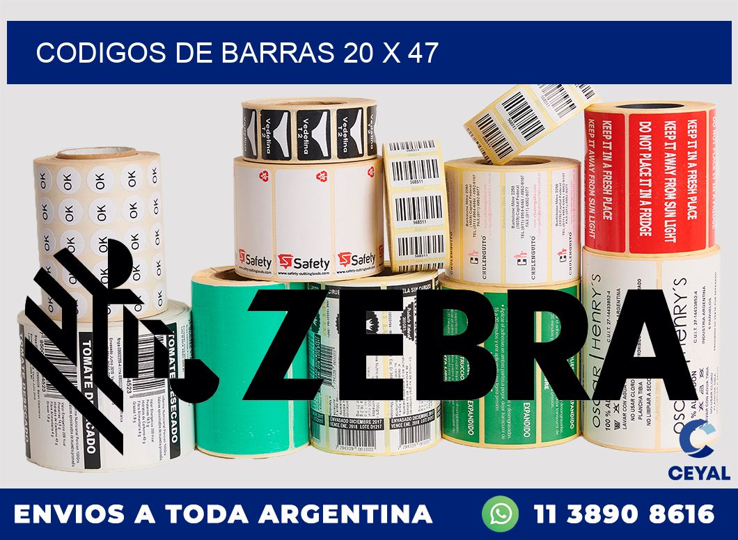 codigos de barras 20 x 47