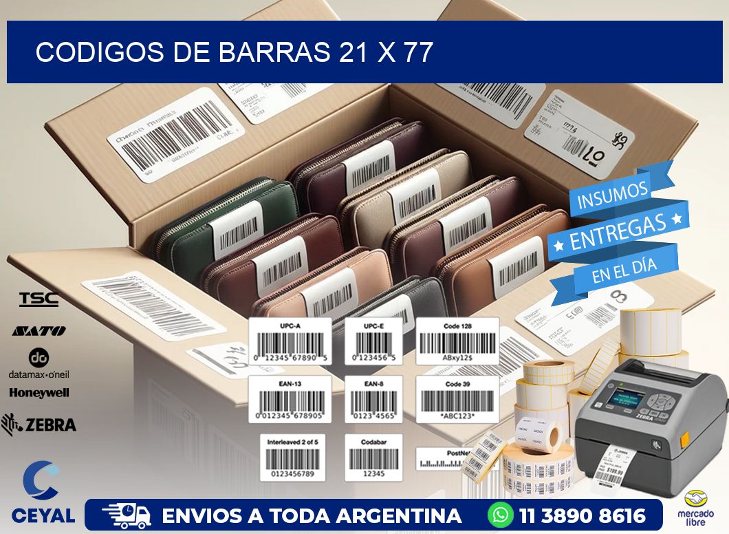 codigos de barras 21 x 77