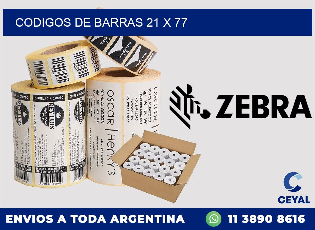 codigos de barras 21 x 77