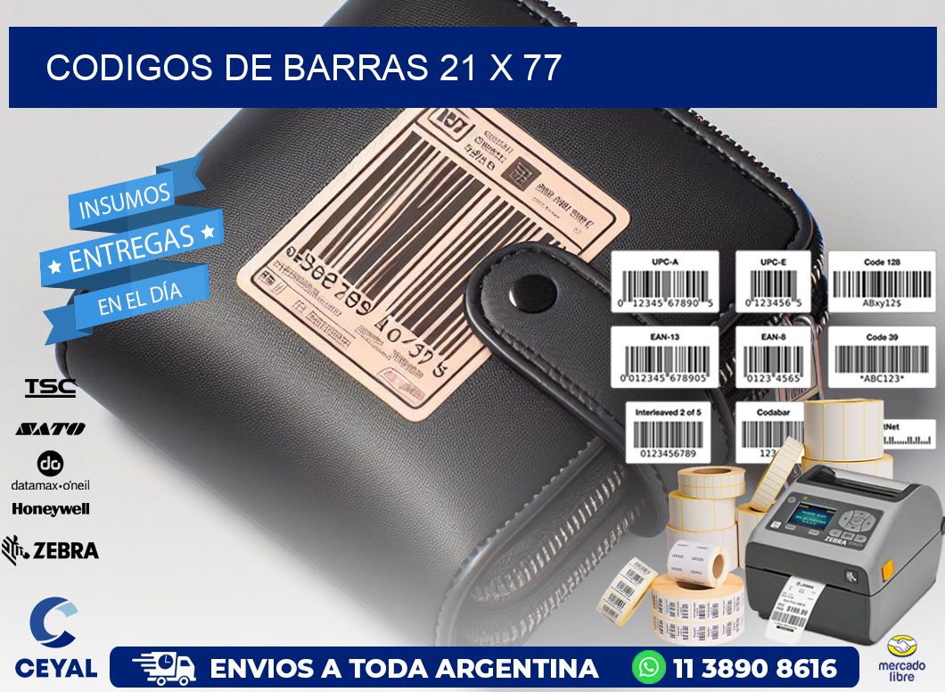 codigos de barras 21 x 77